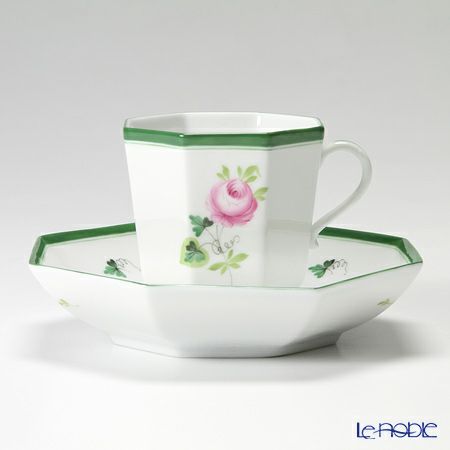 ヘレンド ウィーンのバラ 04304-0-00 オクタゴナルカップ＆ソーサー