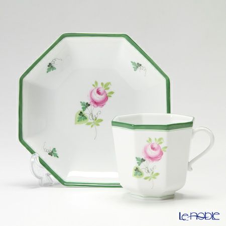 ヘレンド ウィーンのバラ 04304-0-00 オクタゴナルカップ＆ソーサー