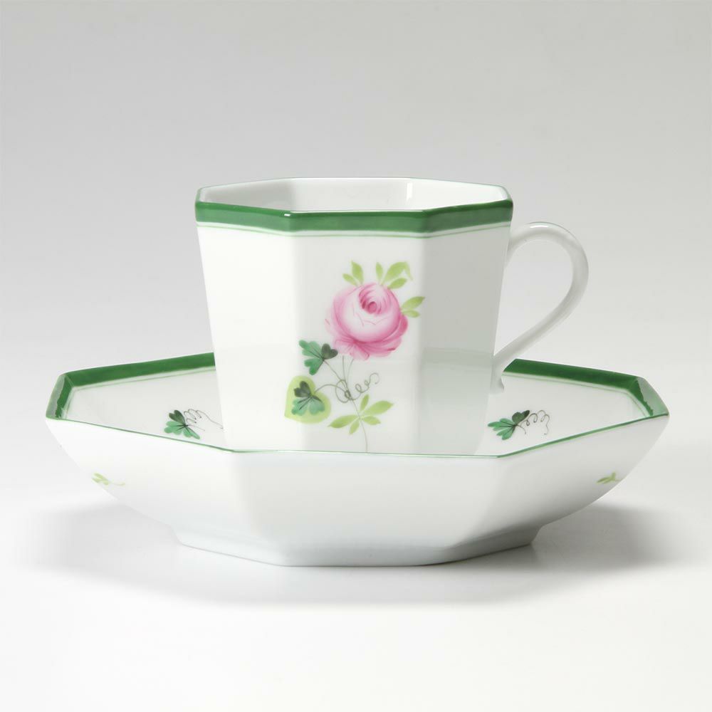 ヘレンド ウィーンのバラ 04304-0-00 オクタゴナルカップ＆ソーサー