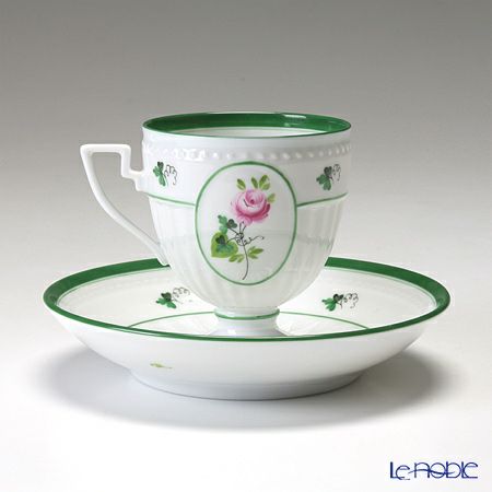 ヘレンド ウィーンのバラ 04467-0-00／4985 アンピールカップ＆ソーサー
