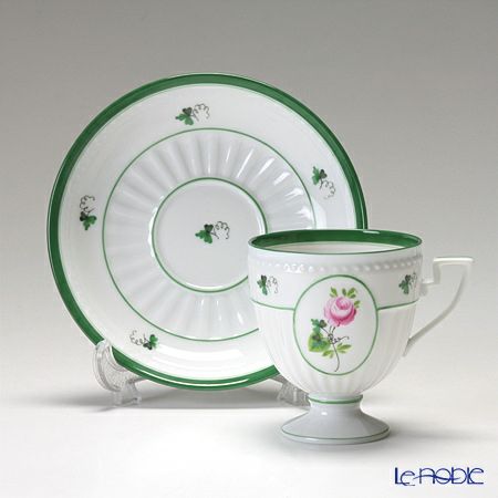 ヘレンド ウィーンのバラ 04467-0-00／4985 アンピールカップ＆ソーサー