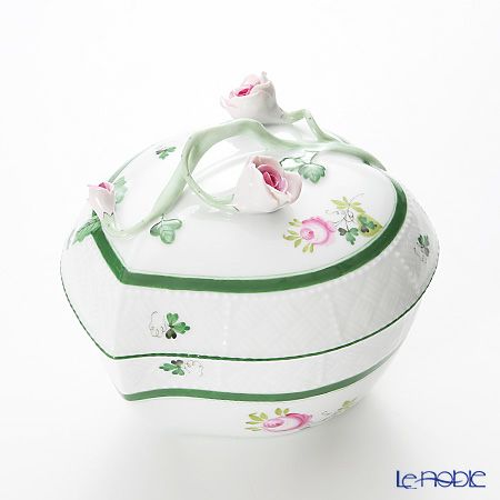 ヘレンド ウィーンのバラ 06002-0-02 小物入れ 13.1cm