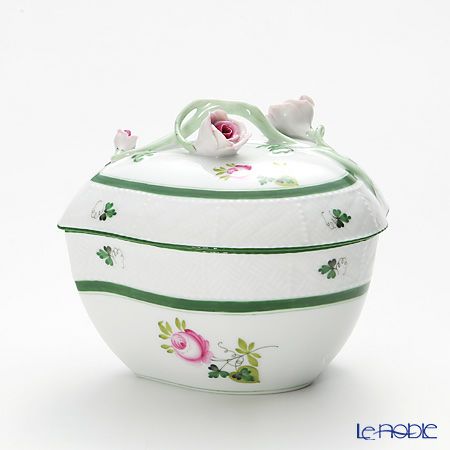 ヘレンド ウィーンのバラ 06002-0-02 小物入れ 13.1cm