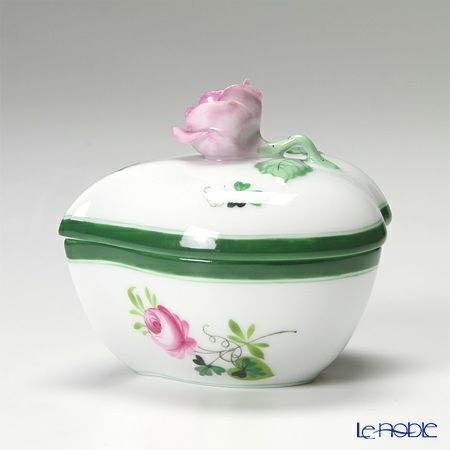 ヘレンド ウィーンのバラ 06005-0-09／6004 ハートボックス（ローズ）