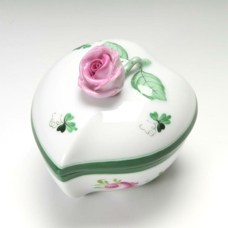 ヘレンド ウィーンのバラ 06005-0-09／6004 ハートボックス（ローズ）