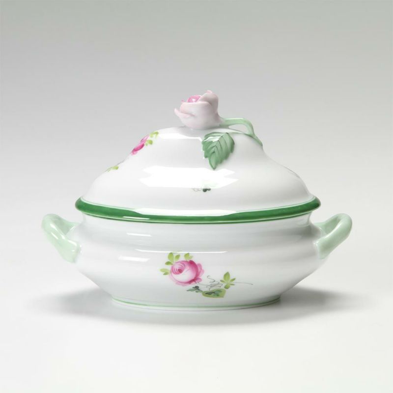 ヘレンド ウィーンのバラ 06017-0-09／6017 ボンボン入れ（ローズ）