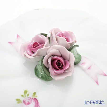 ヘレンド ウィーンのバラ 06026-0-09 ラウンドボックス（ローズ） 17cm