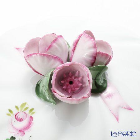 ヘレンド ウィーンのバラ 06026-0-29／6170 ラウンドボックス（フラワー） 17cm