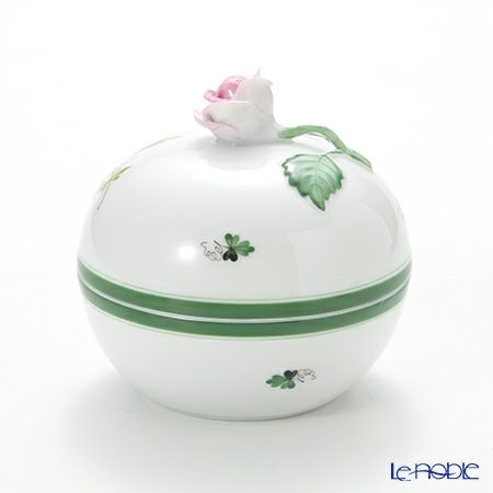 ヘレンド ウィーンのバラ 06032-0-09 ラウンドボックス（ローズ） 10cm