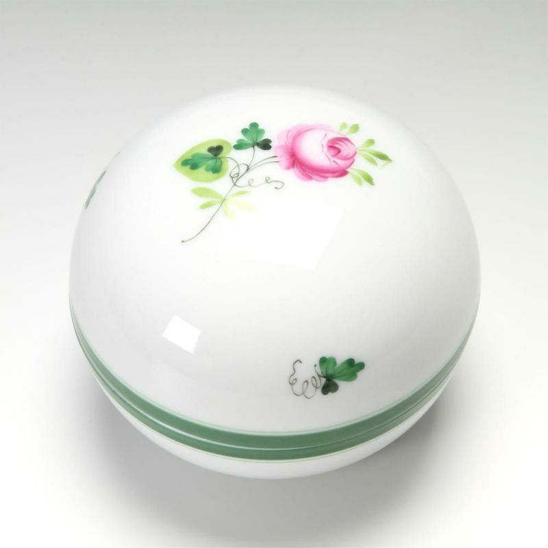 ヘレンド ウィーンのバラ 06033-0-00 ラウンドボックス 8cm