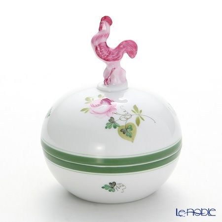 ヘレンド ウィーンのバラ 06033-0-16 ラウンドボックス（ニワトリ） 8cm