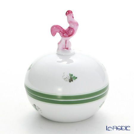 ヘレンド ウィーンのバラ 06033-0-16 ラウンドボックス（ニワトリ） 8cm