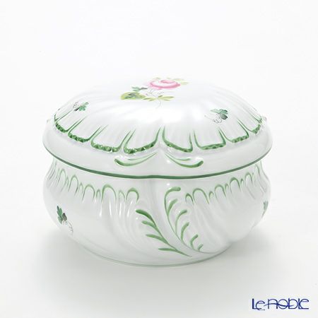 ヘレンド ウィーンのバラ 06035-0-00 ラウンドボックス 12cm