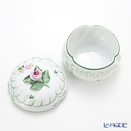 ヘレンド ウィーンのバラ 06035-0-09 ラウンドボックス（ローズ） 12cm