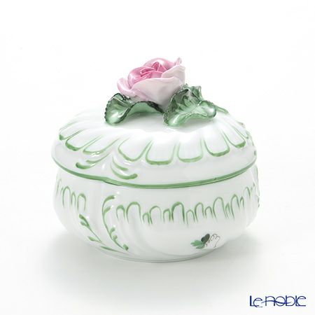 ヘレンド ウィーンのバラ 06036-0-09 ラウンドボックス（ローズ） 8cm