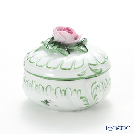 ヘレンド ウィーンのバラ 06036-0-09 ラウンドボックス（ローズ） 8cm