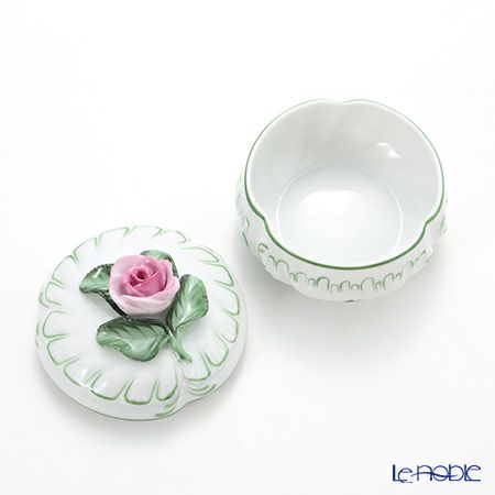 ヘレンド ウィーンのバラ 06036-0-09 ラウンドボックス（ローズ） 8cm