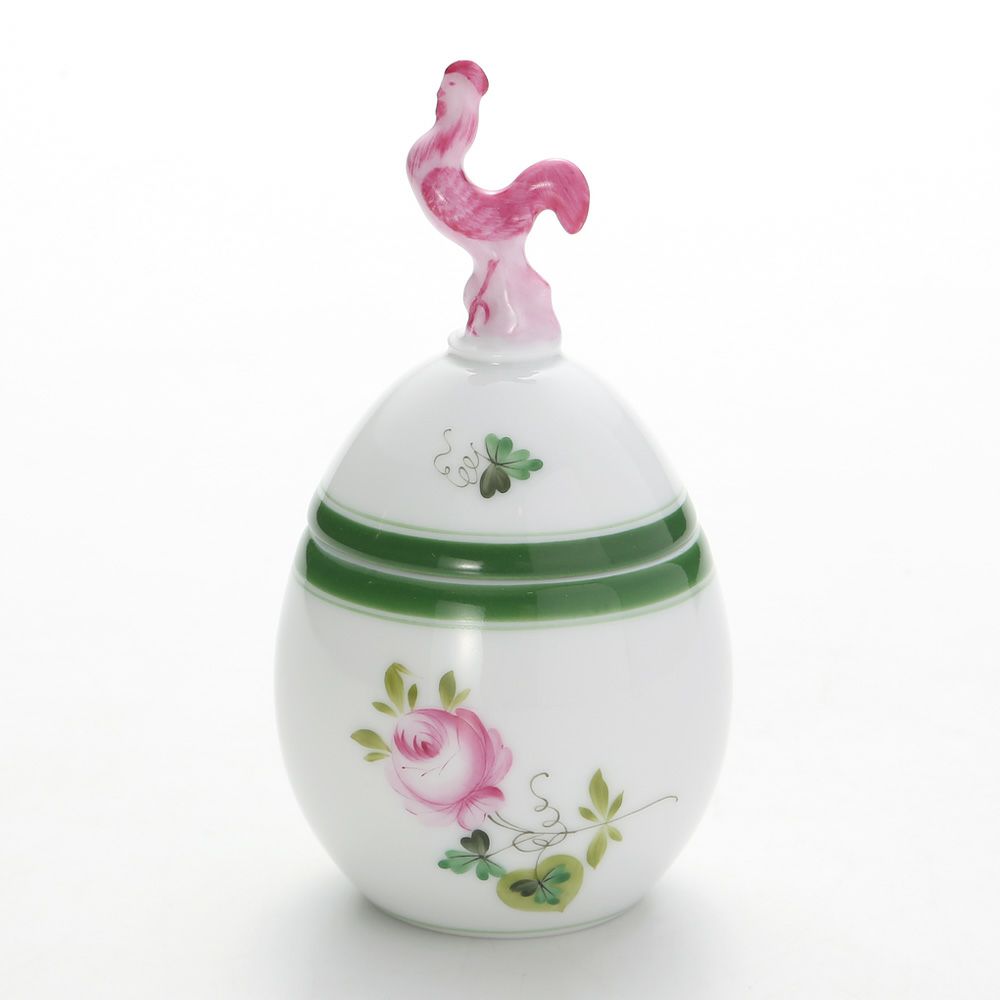 ヘレンド ウィーンのバラ 06043-0-16 タマゴボックス 縦 ニワトリ 10cm