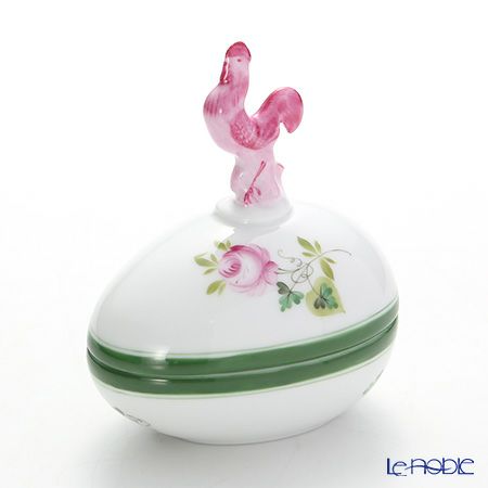 ヘレンド ウィーンのバラ 06054-0-16 タマゴボックス 横 ニワトリ 8.5cm