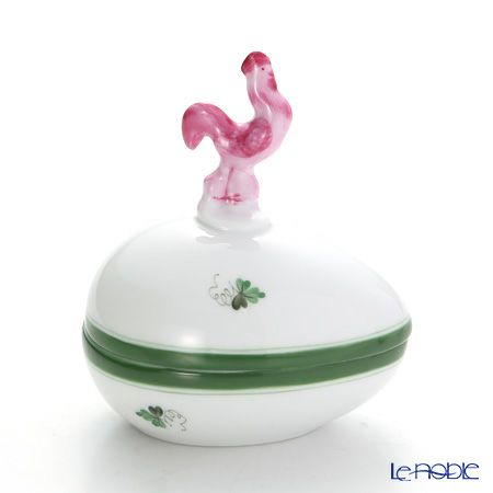 ヘレンド ウィーンのバラ 06054-0-16 タマゴボックス 横 ニワトリ 8.5cm