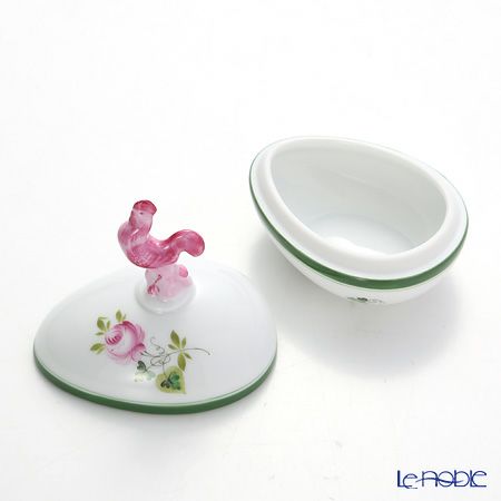 ヘレンド ウィーンのバラ 06054-0-16 タマゴボックス 横 ニワトリ 8.5cm