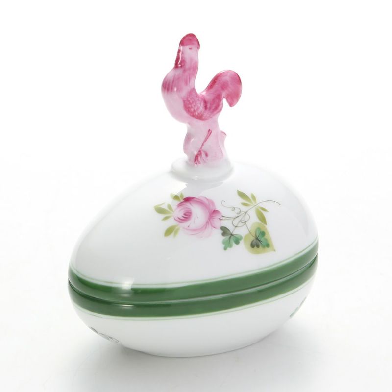 ヘレンド ウィーンのバラ 06054-0-16 タマゴボックス 横 ニワトリ 8.5cm
