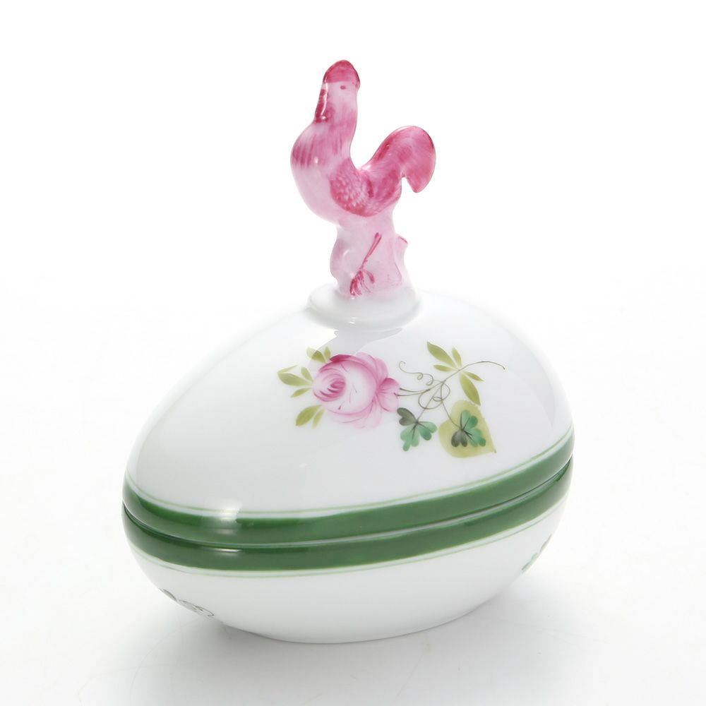 ヘレンド ウィーンのバラ 06054-0-16 タマゴボックス 横 ニワトリ 8.5cm