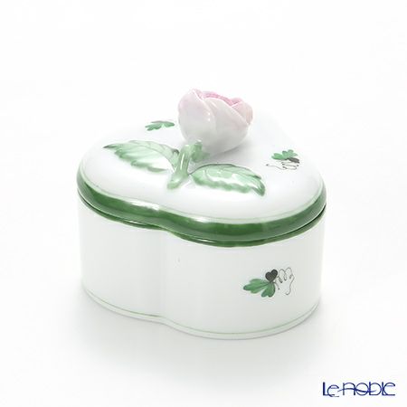 ヘレンド ウィーンのバラ 06111-0-09 ハートボックス（ローズ） 6cm