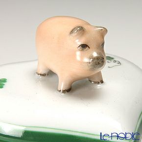 ヘレンド ウィーンのバラ 06111-0-72 ハートボックス（ブタ）