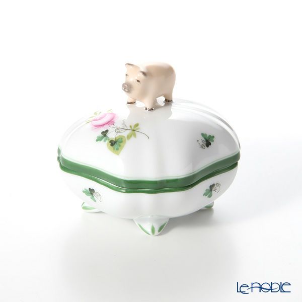 ヘレンド ウィーンのバラ 06179-0-72 スクエアボックス（ブタ） 7.3cm