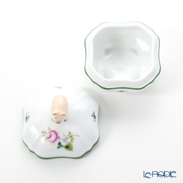 ヘレンド ウィーンのバラ 06179-0-72 スクエアボックス（ブタ） 7.3cm