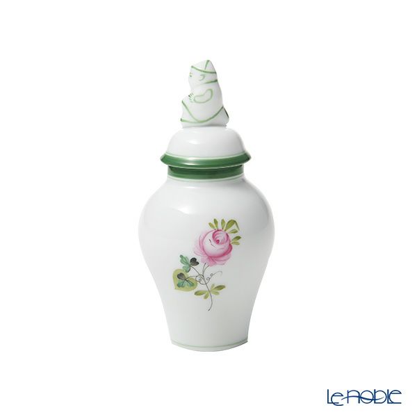 ヘレンド ウィーンのバラ VRH ミニベース蓋付（マンダリン） 9cm 06574-0-21