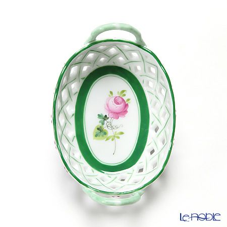 ヘレンド ウィーンのバラ 07425-0-00 バスケット（オープンワーク）