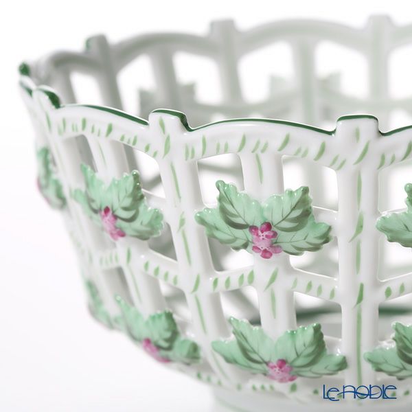 ヘレンド ウィーンのバラ 07473-0-00 バスケット（オープンワーク） 16cm