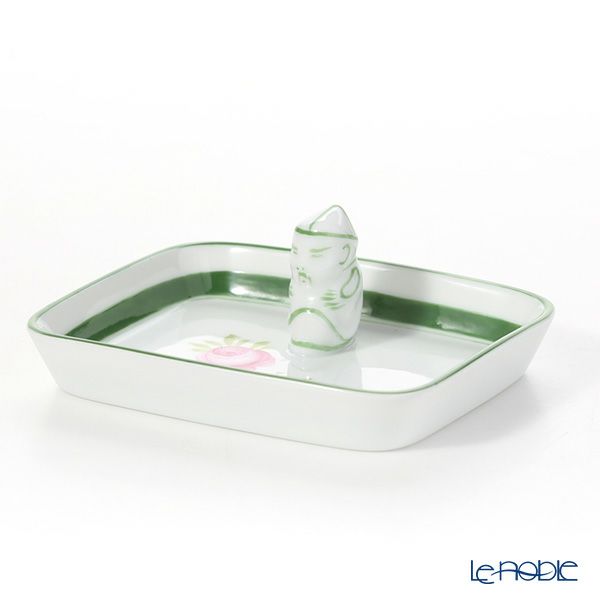 ヘレンド ウィーンのバラ 07733-0-21 オブロングトレイ マンダリン 8cm