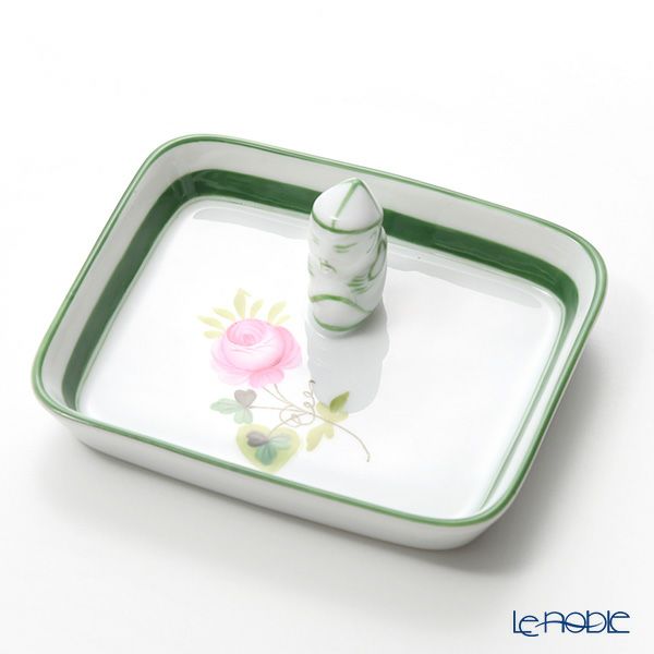 ヘレンド ウィーンのバラ 07733-0-21 オブロングトレイ マンダリン 8cm