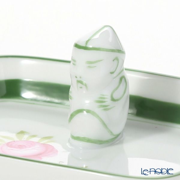 ヘレンド ウィーンのバラ 07733-0-21 オブロングトレイ マンダリン 8cm