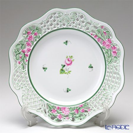 ヘレンド ウィーンのバラ 08406-0-50 プレート（オープンワーク） 25.8cm