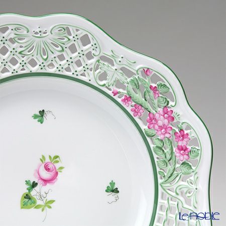 ヘレンド ウィーンのバラ 08406-0-50 プレート（オープンワーク） 25.8cm