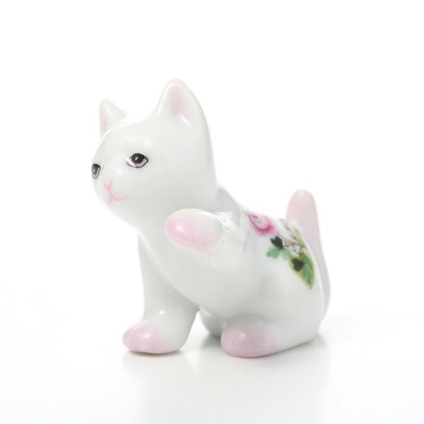 ヘレンド ウィーンのバラ 15512-0-00 ネコ 4cm