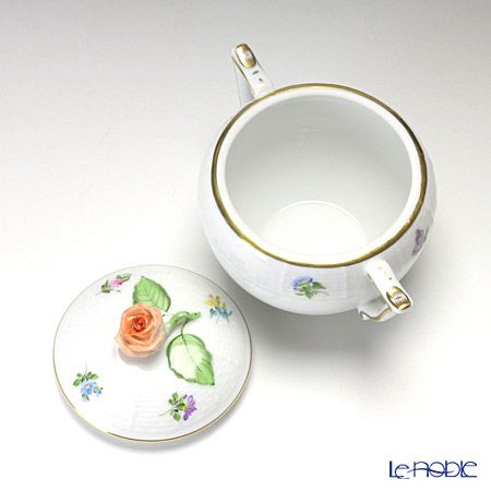 ヘレンド ミルフルール MF 00472-0-09 シュガーポット ローズ 200ml