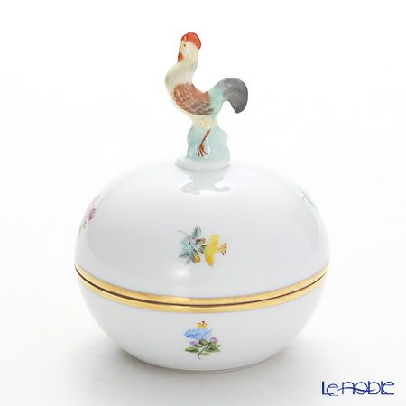 ヘレンド ミルフルール MF 06033-0-16 ラウンドボックス（ニワトリ） 8cm