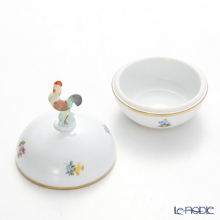 ヘレンド ミルフルール MF 06033-0-16 ラウンドボックス（ニワトリ） 8cm