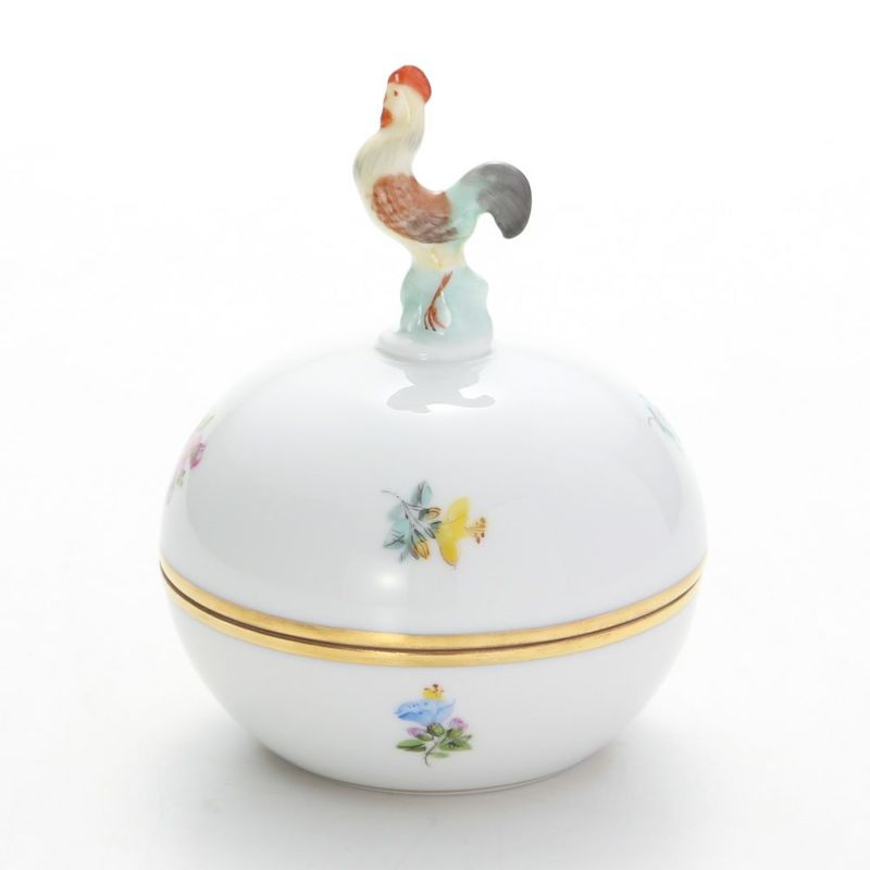 ヘレンド ミルフルール MF 06033-0-16 ラウンドボックス（ニワトリ） 8cm