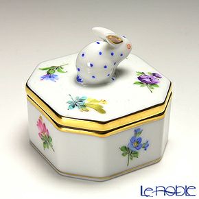 ヘレンド ミルフルール MF 06105-0-25 オクタゴナルボックス（ウサギ）