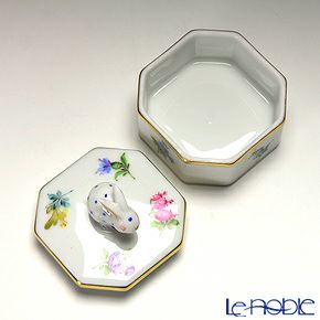 ヘレンド ミルフルール MF 06105-0-25 オクタゴナルボックス（ウサギ）