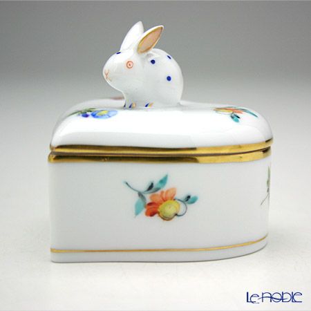 ヘレンド ミルフルール MF 06111-0-25 ハートボックス（ウサギ）
