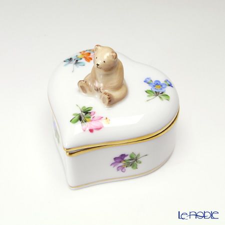 ヘレンド ミルフルール MF 06111-0-71 ハートボックス（クマ）