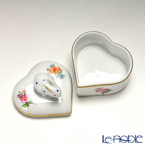 ヘレンド ミルフルール MF 06112-0-25／6112 ハートボックス（ウサギ）