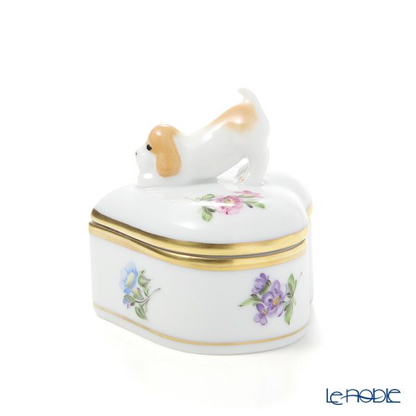 ヘレンド ミルフルール MF 06112-0-91 ハートボックス（ドッグ）